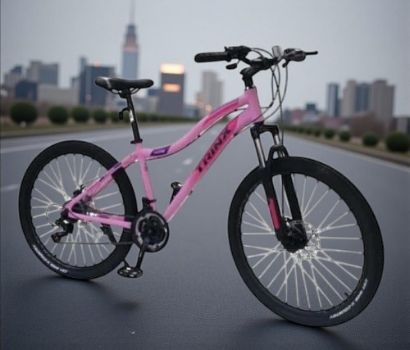 صورة دراجة بناتي هيكل المنيوم بكفرات مقاس 26 - بناتي